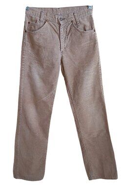 True Vintage Corduroy Jeans 27x32 1970s Mens Penneys Tan Bootcut Hippy Indy